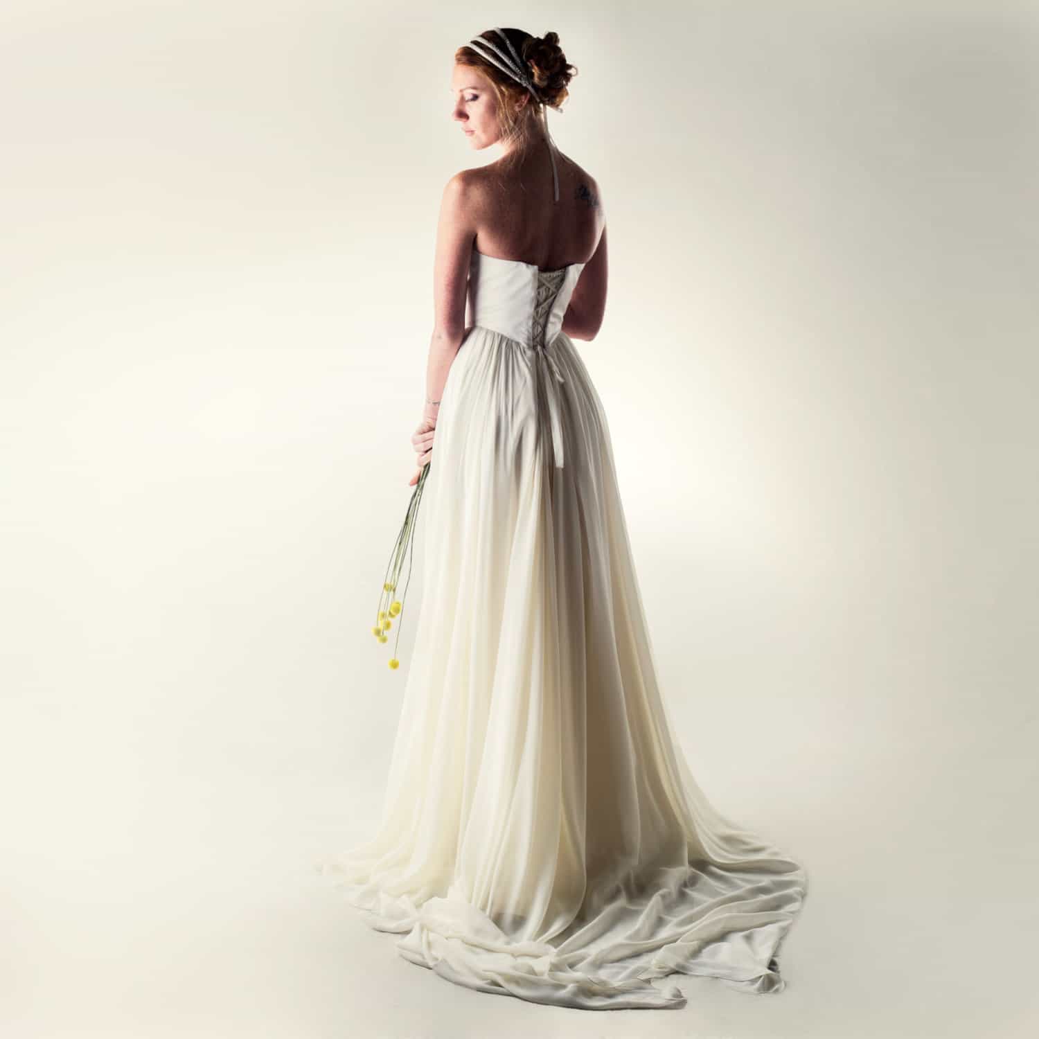 wedding gown silk