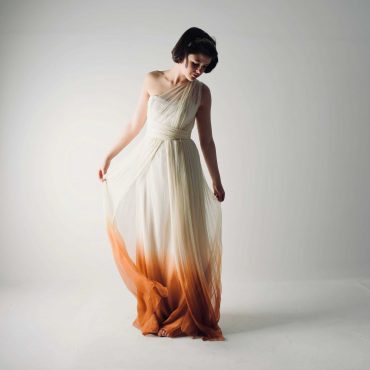 Helianthus ~ Ombré wedding dress, dip dyed wedding dress