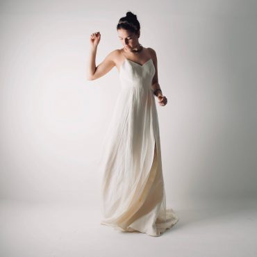 Echinacea ~ Linen Modern Wedding ~ Simple wedding dress by Larimeloom