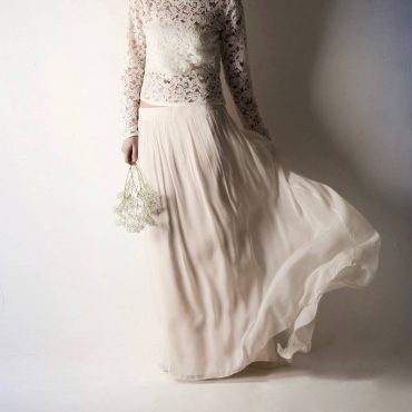 Anemone ~ Chiffon Wedding Skirt low waist