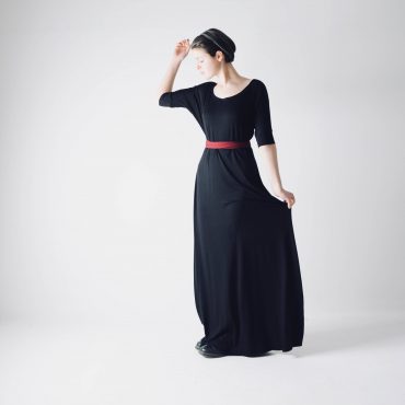 Long black maxi dress - Larimeloom Italian Handmade Clothing