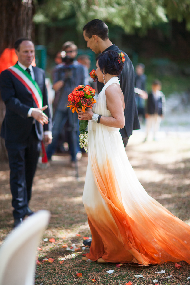 bohemian dip dyed wedding dress real wedding photos