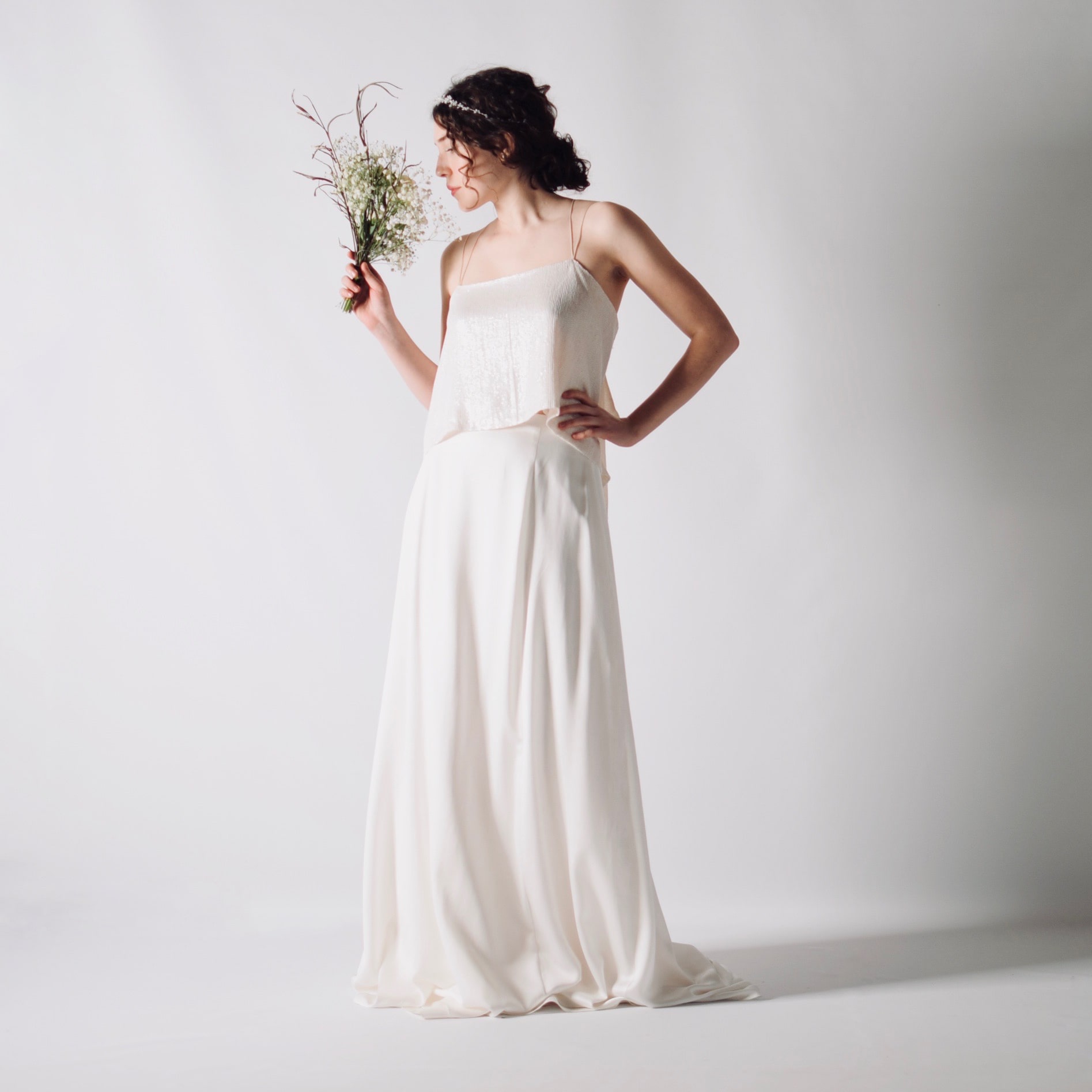 Sensual minimalist wedding dress 